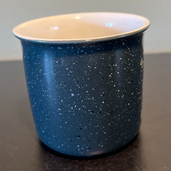 STAY WILD ~ ROAM FREE ~ Bison / Buffalo Camping Style Gray Speckled Ceramic Mug - Picture 2 of 5